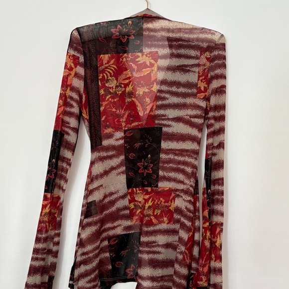 Free People Multi Pattern Blouse (XS) - Picture 3 of 3